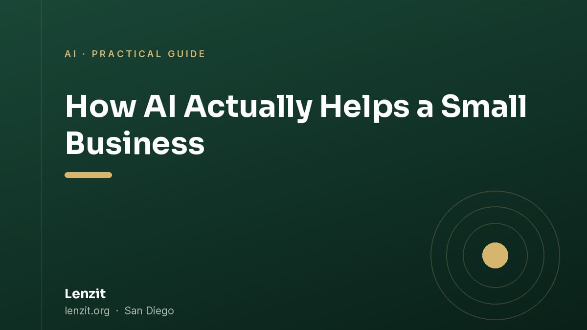 Lenzit guide: how AI actually helps a small business
