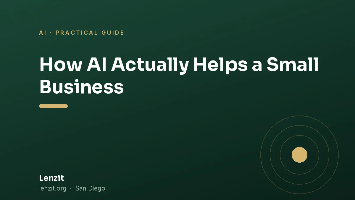 Lenzit guide: how AI actually helps a small business