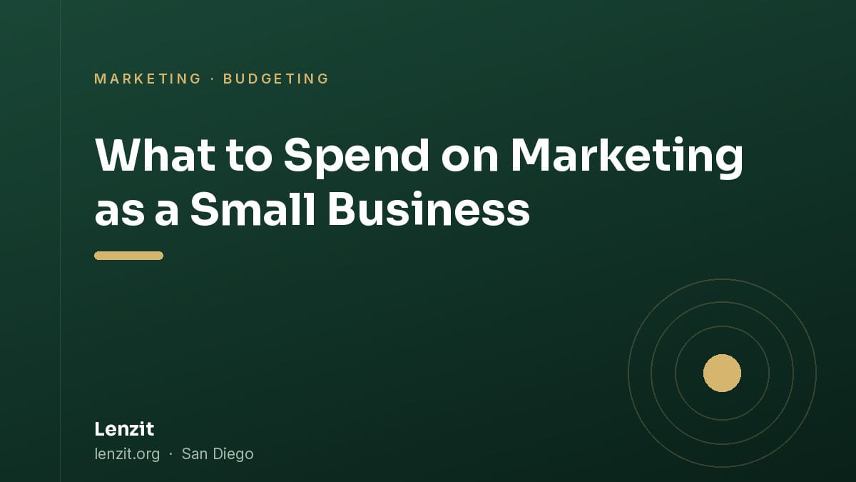 Lenzit guide: what a small business should spend on marketing