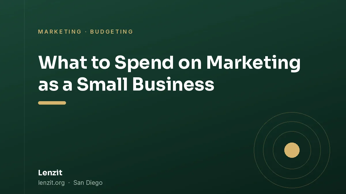 Lenzit guide: what a small business should spend on marketing