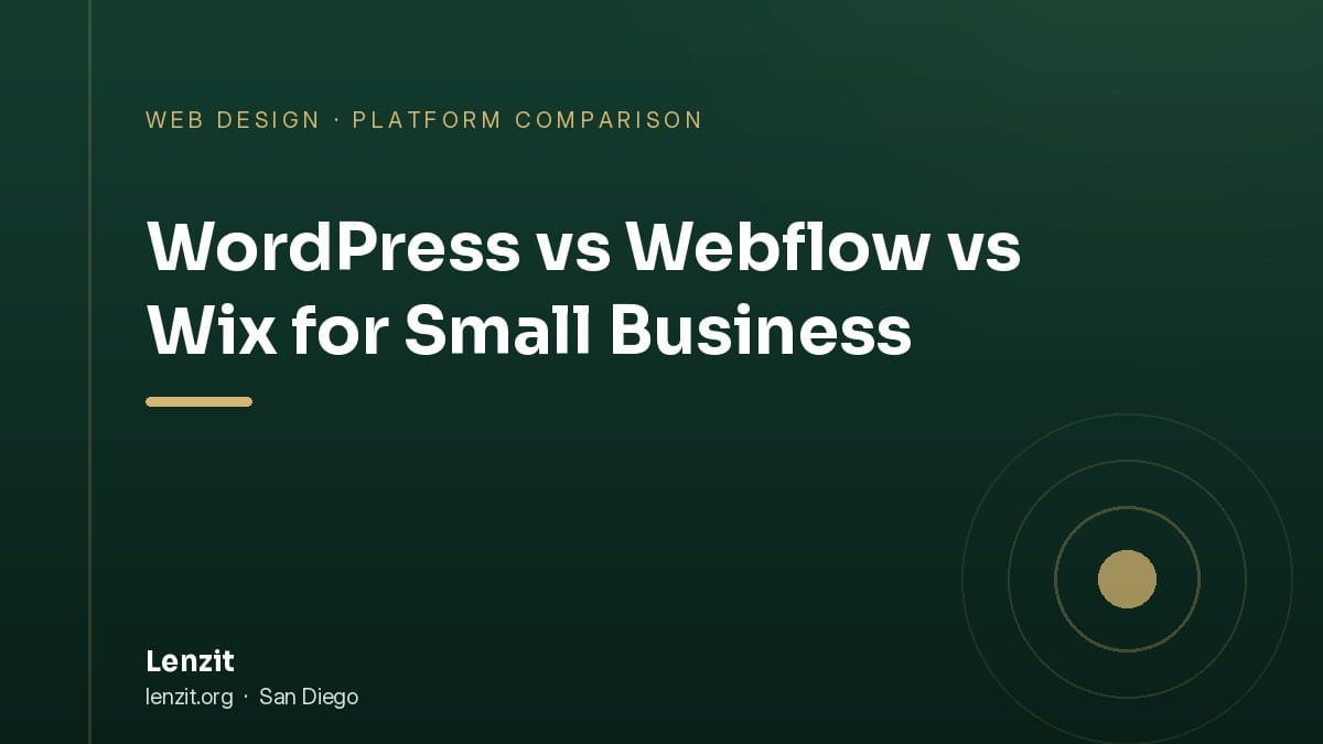 WordPress vs Webflow vs Wix comparison for small business - Lenzit