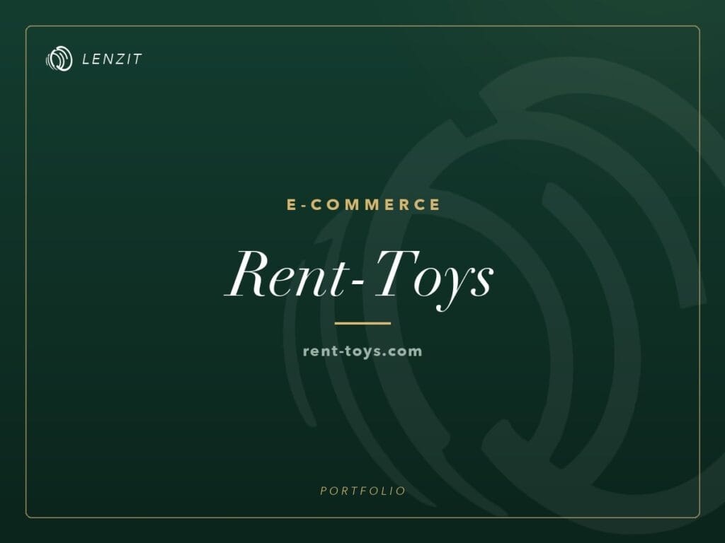 Rent-Toys — E-commerce website | Lenzit portfolio