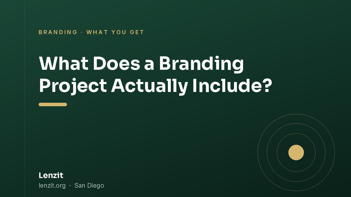 What a branding project includes - deliverables and San Diego pricing