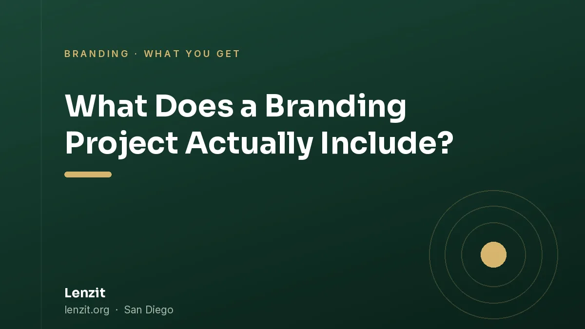 What a branding project includes - deliverables and San Diego pricing
