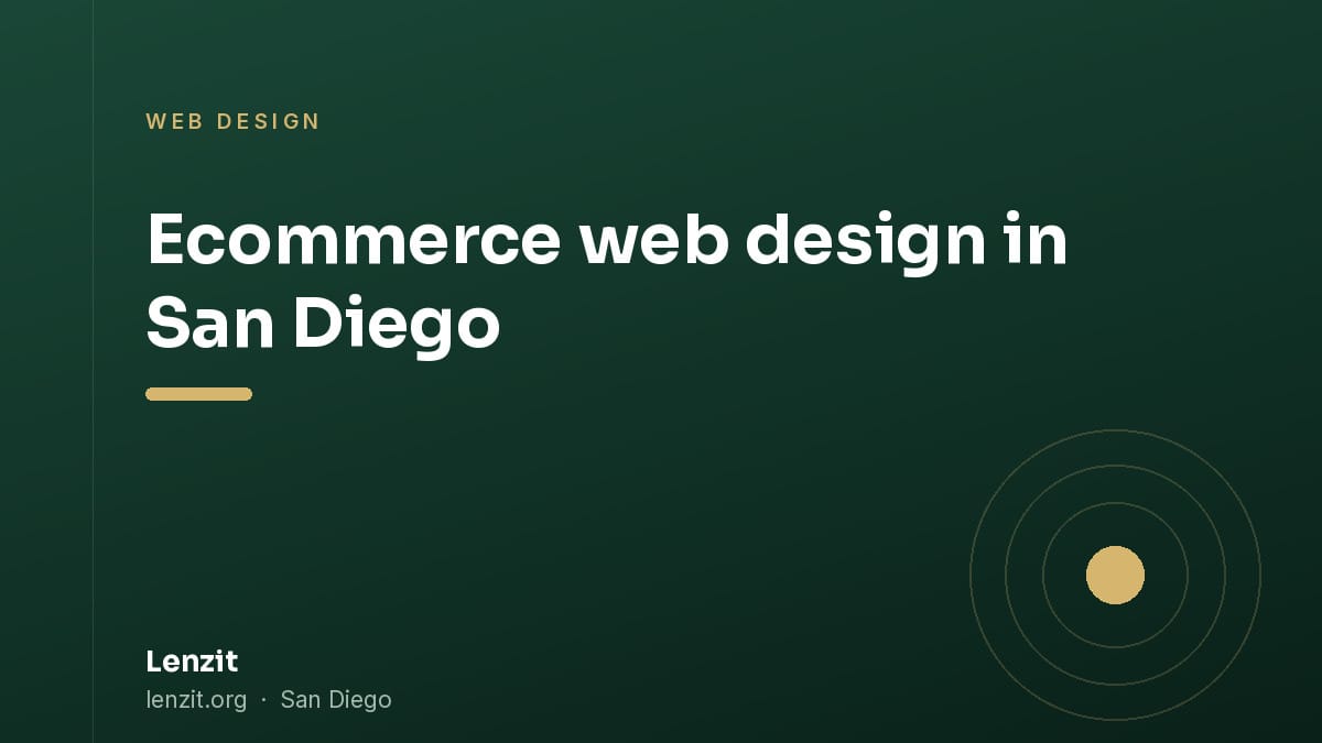 Ecommerce web design San Diego